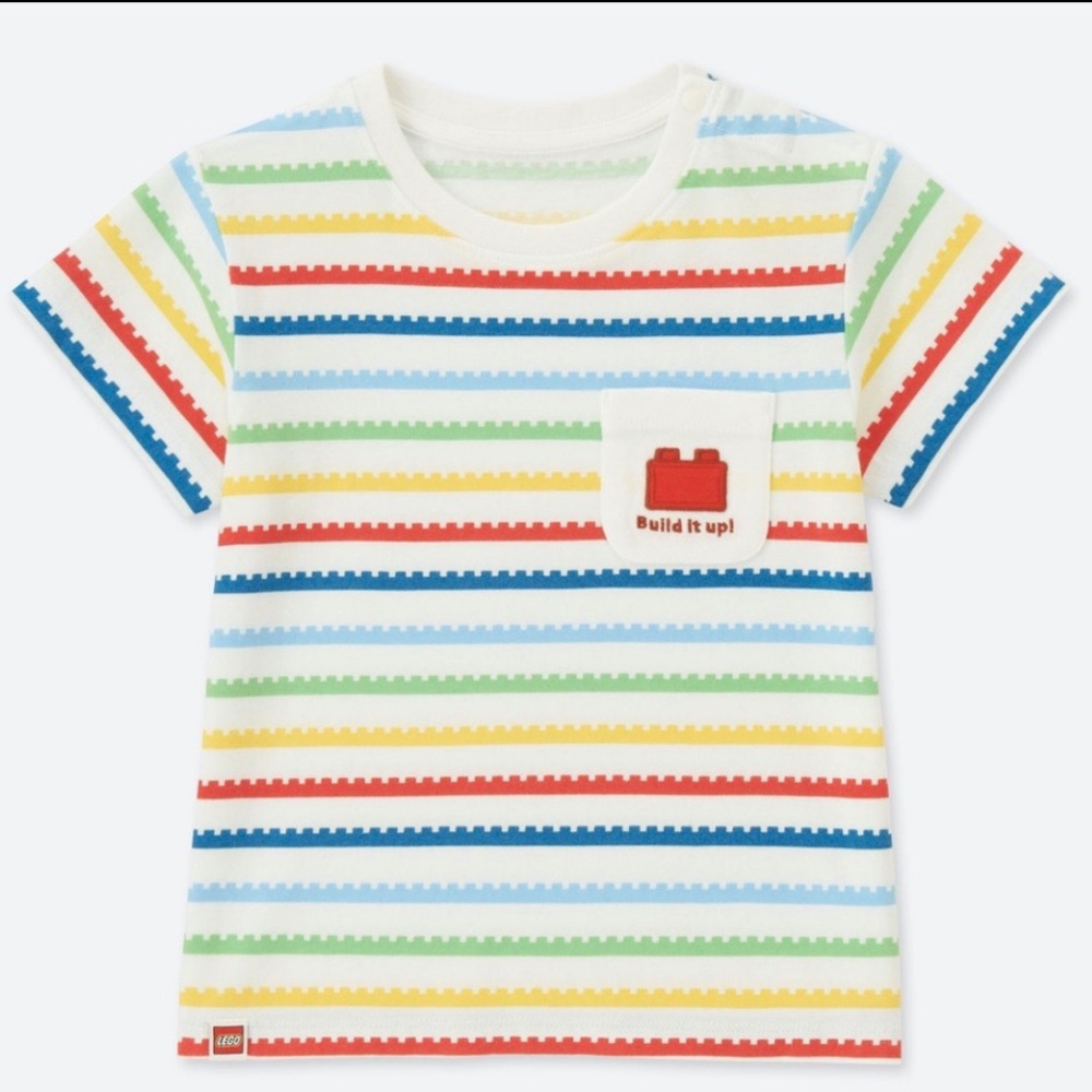 NEW Uniqlo x Lego 3T Toddler Rainbow Stripe Tshirt
